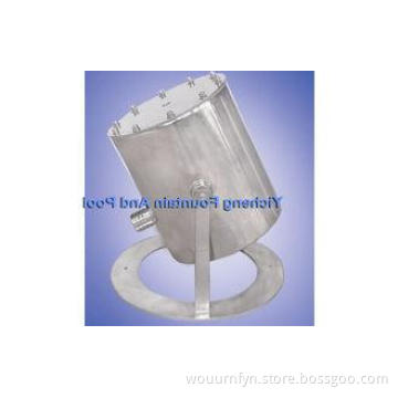 Stainless Steel Water Fountain Equipment Laminar Glass ligh